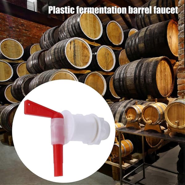 Tappkranar, 2-pack ersättningskranar i plast med tätningar och muttrar för öl, hembryggning, jästunnor