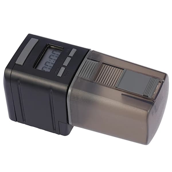 LCD Automatisk Fiskmatare Akvarium Tank Auto Food Timer Utfodring Dispenser Justerbart utlopp