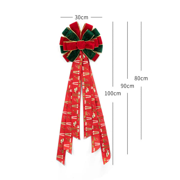 Christmas Tree Topper, Christmas Tree Topper Bow Large Buffalo P