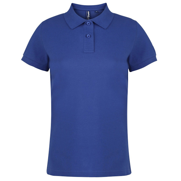 Asquith & Fox Ensfarget kortarmet pikétrøye dame/dame R Royal 2XL
