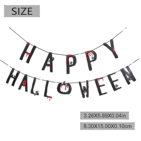 1 stk. Halloween papirflag til Halloween-dekoration