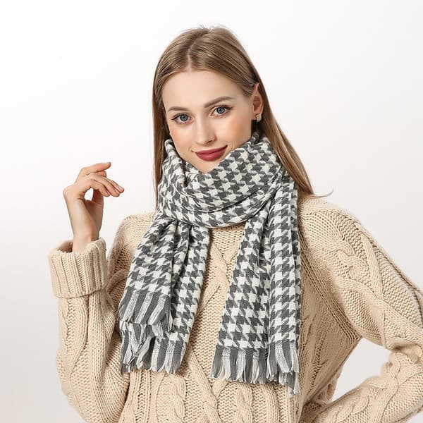 Hold dig varm Vintersjal til kvinder, tæppe Wrap-sjal, blød stol Khaki 180*70CM