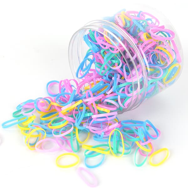 500 st/låda Hästsvanshållare Elastiskt flätat gummiband Black