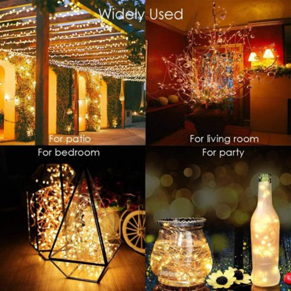 Utomhus solar String Lights, 200LED 22M 8 lägen IP65 Vattentät S