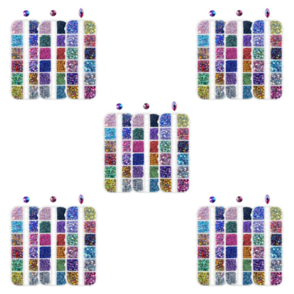 1/2/3/5 3-sæt Tidløs Klassisk Nail Art Rhinestones Med Medium 5PCS