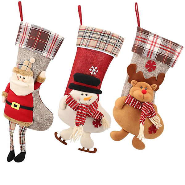 Julstrumpor 3-delat set 48cm