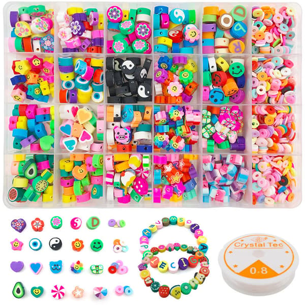 #Söta pärlor Frukt Blomma Polymer Ansiktspärlor Lera Pärlkit#