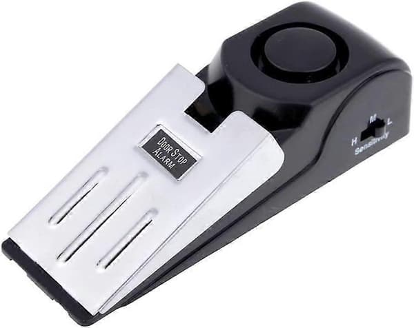 Sikkerhetskile Dørstopper Alarmstopper for Reise og Hjem, 120 dB (3-pakning)