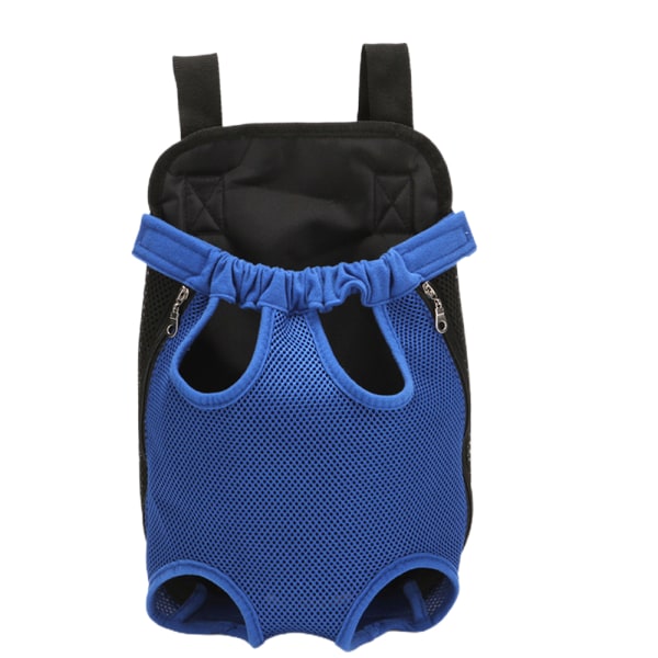 Pet Dog Carrier Ryggsäck Easy-Fit Andningsben Utanför Hund Carrier Navy Blue S