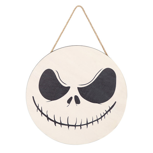 Halloween-tervetuliaiskyltti ulko-oven koristeluun, pyöreä puu