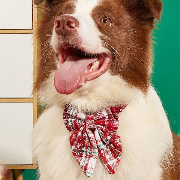 Christmas Dog Bows Dog Bell RED Red M
