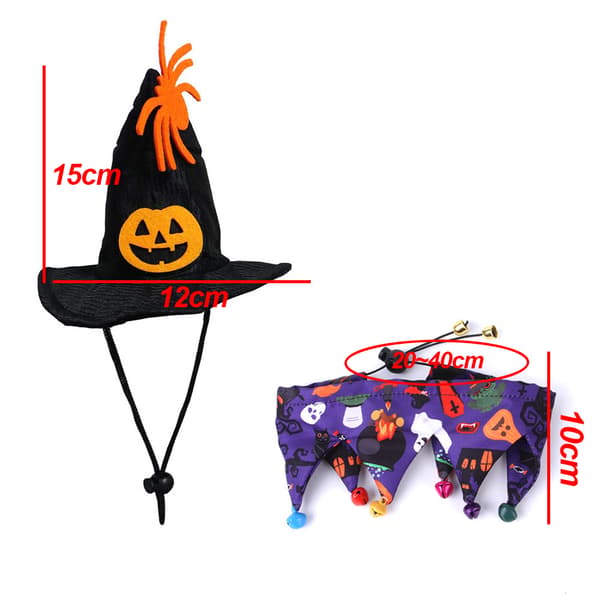 Katt Halloween Kostym - Halloween katthalsband med klockor och style4