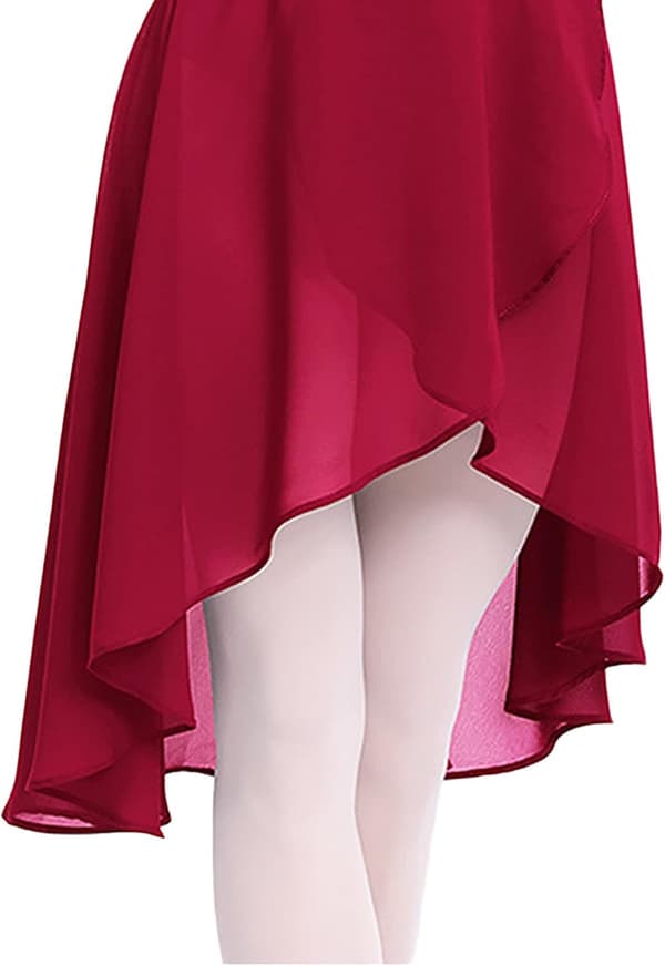 Balletdans Chiffon Nederdel til Kvinder/Piger. Justerbar Taljeindpakning