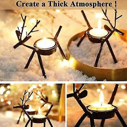 6st julljusstake Creative European Deer Candle Holde