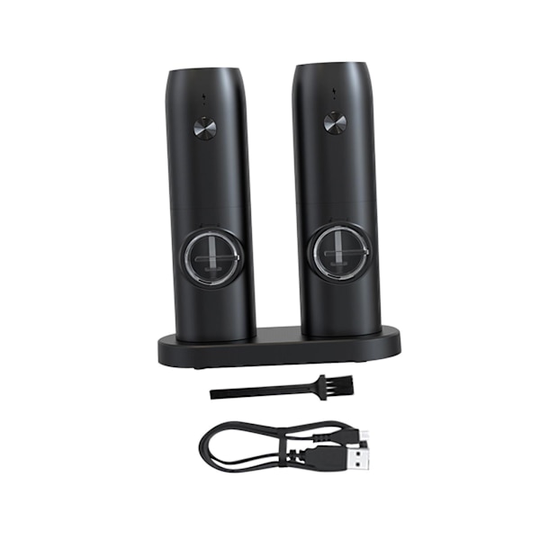 1/2/3 Electronic Pepper Mill USB Uppladdningsbar Justerbar Double with base 1Set