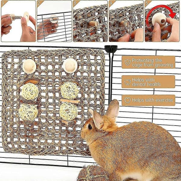 Marsvinelegetøj, Hamsterlegetøj Syrisk, kanin Kedsomhedsbekæmper, Bidelegetøj til Små Dyr til at Gnave