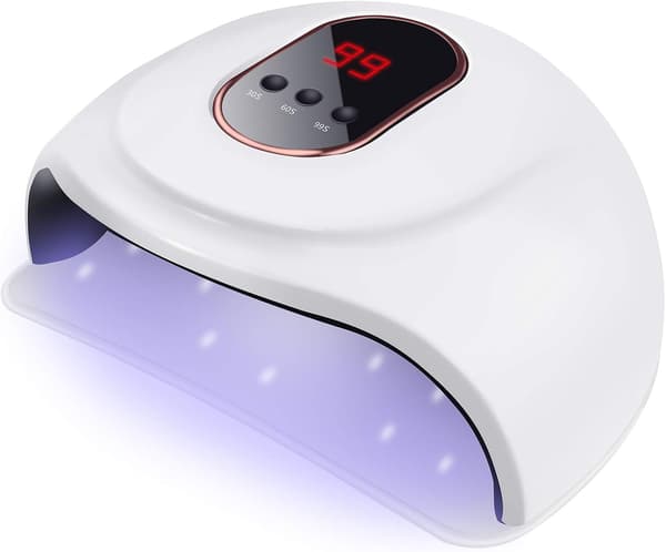 UV Lampe Negletørrer, Neglelampe med 18 LED Lampeperler, 72W UV LED