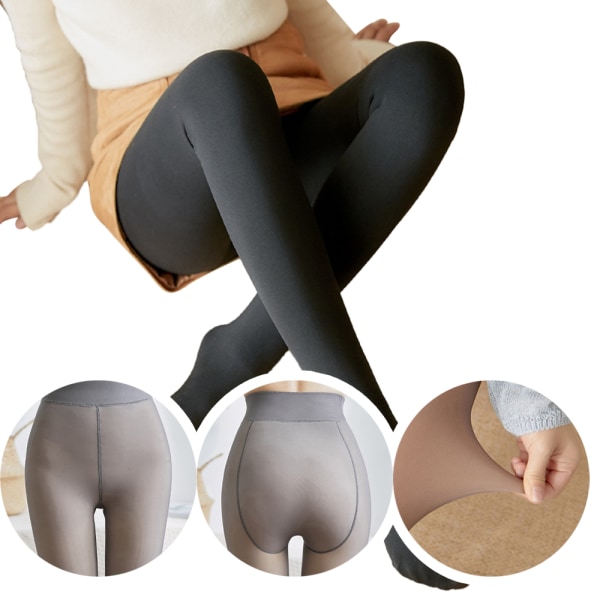 Vinterstrumpbyxor med hög midja, varma sammets stretchiga Leggings Style 3
