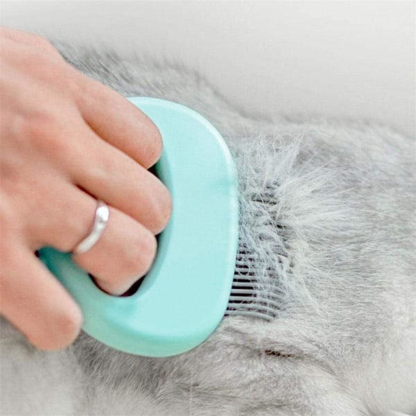 Cat Brush Dog Brush, Borste Självrengörande pälsborste för långt hår Borste green