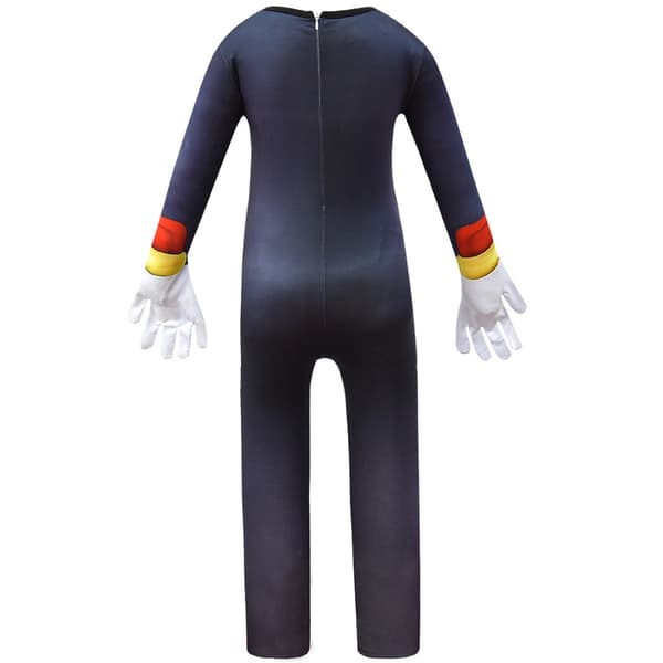 Sonic The Hedgehog Cosplay kostymeklær for barn, gutter, jenter Shadow Jumpsuit + Mask 4-5 år = EU 98-110