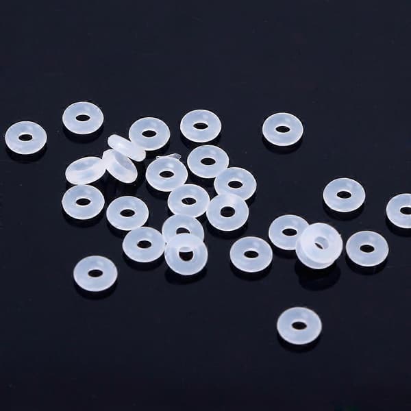 100 st silikongummiproppar ringpärla distansberlockarmband för smycken DIY