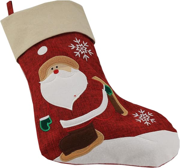 Klassiska julstrumpor set av 2 Santa, Snowman Xmas Character 17-tums