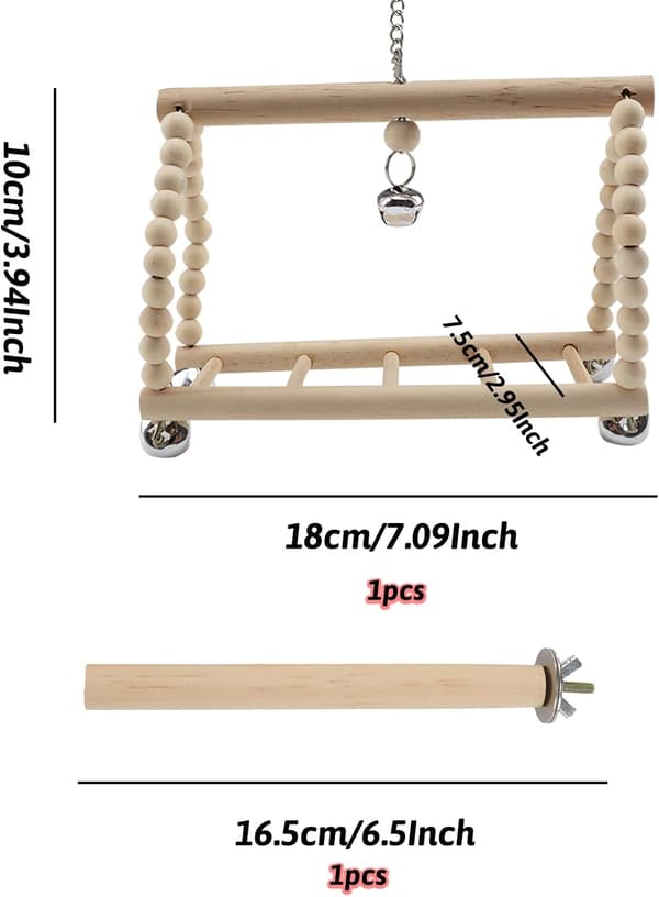 *13-pack fågeltuggleksaker, hängande gunga, tuggleksak för undulater, kakaduor*