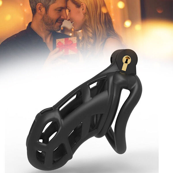 3D Manlig Cobra harts Chastity Cage Lock Device -kit med 4 S