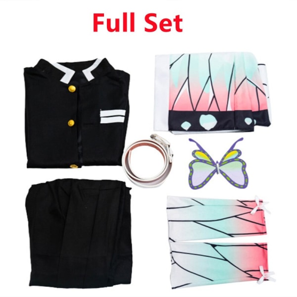Adult Kids Anime Demon Slayers Kimetsu no Yaiba Kochou Shinobu Cosplay Costume Kimono Halloween Clothes Pink XL