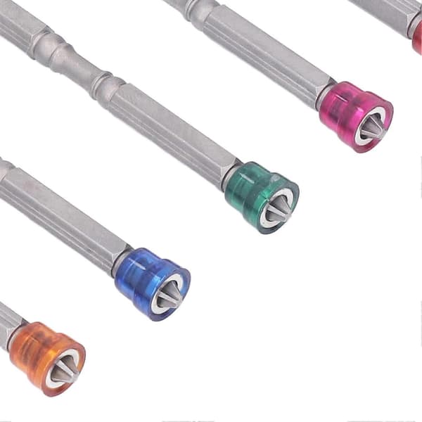 5 STK Magnetisk Ring Skruetrækker Bits 1/4in Sekskant Skaft Legeret Stål Elektrisk Power Driver Bit Sæt