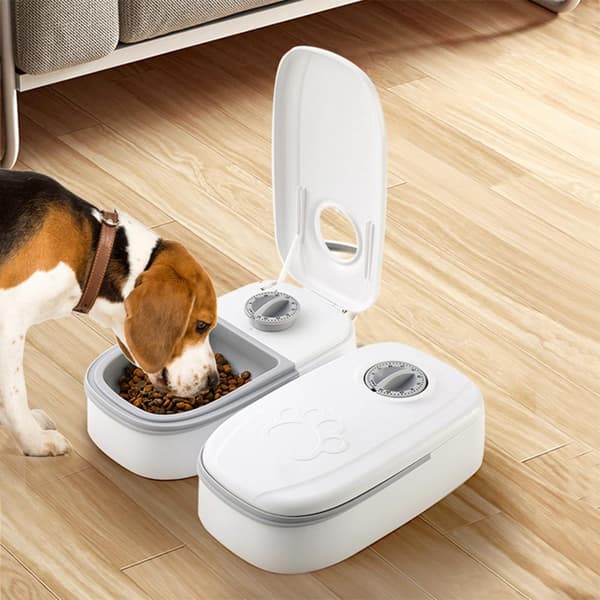350ml/700ml Smart Pet Feeder Intelligent Automatisk Tidsinställd Pet Fee grey one
