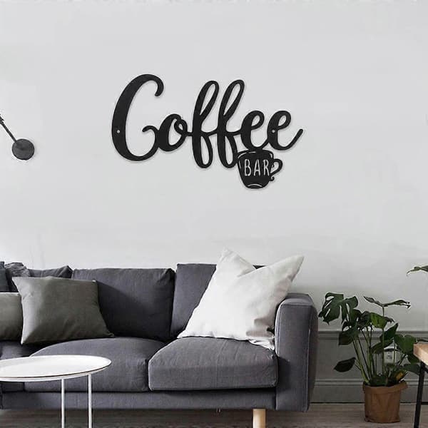 Metall Kaffebar Skylt Hängande Prydnad Modell Dekoration Tillbehör