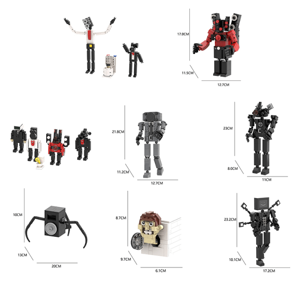 Skibidi Toilet Man vs Monitor Building Blocks The o Man och Ca 3