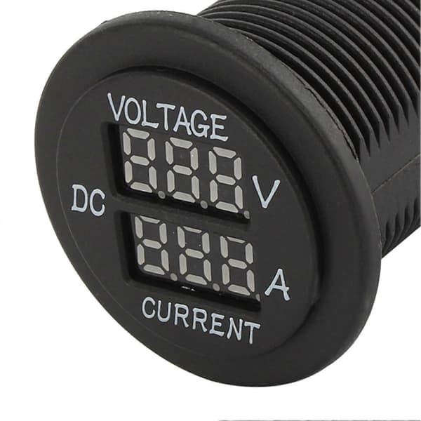 Bil Motorsykkel DC 12-24V Dobbel LED Digital Voltmeter Amperemeter Amp Volt Meter Måler