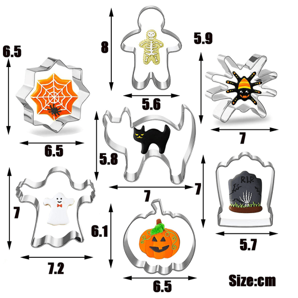 7 stk Halloween former i rustfritt stål for produksjon 4
