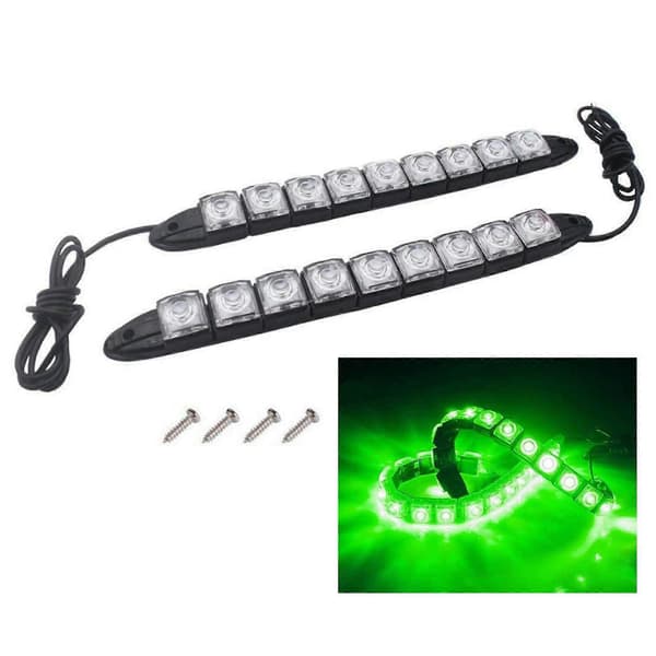 2 stk DRL Bil Fleksible LED Kjørelys Blinklys Lampe Hovedlys
