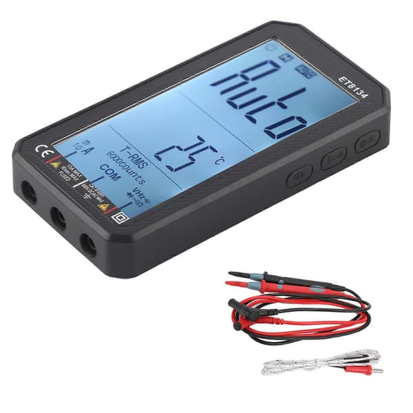 ET8134 monitoiminen yleismittari LCD-automaattimittari hälytystoiminnolla 10A 600V