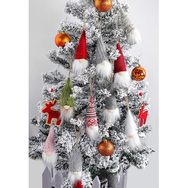 Julgran Hängande Gnome Ornaments Set om 10, Swedish Handma