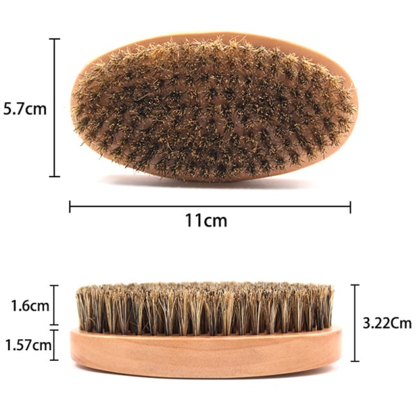 Skäggborste vildsvinborst-mäns skäggvårdande borstskäggväxt 11*5.7cm