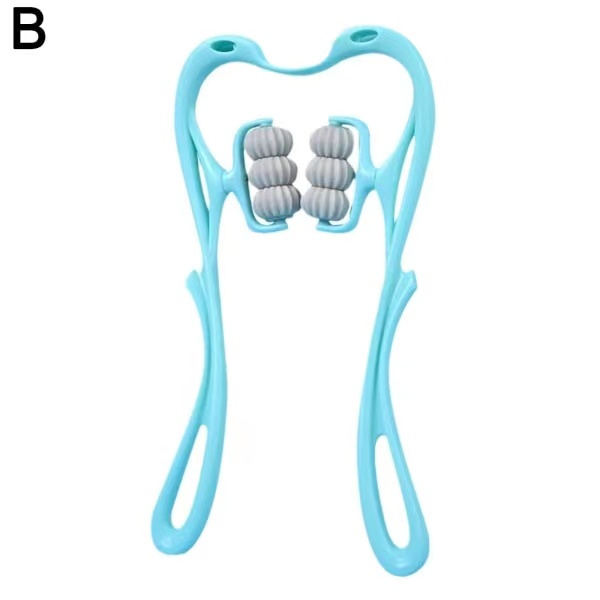 Hand Roller Neck Massager Nacke Skulder Trigger Tryckpunkter blue 1pcs