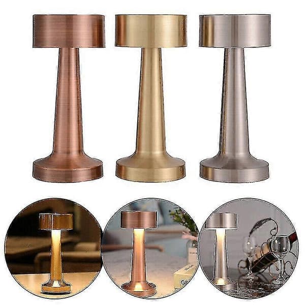 Laderbar LED Bordlampe Berøringsfølsom Skrivebordslampe Soverom Restaurant Bar Dekor