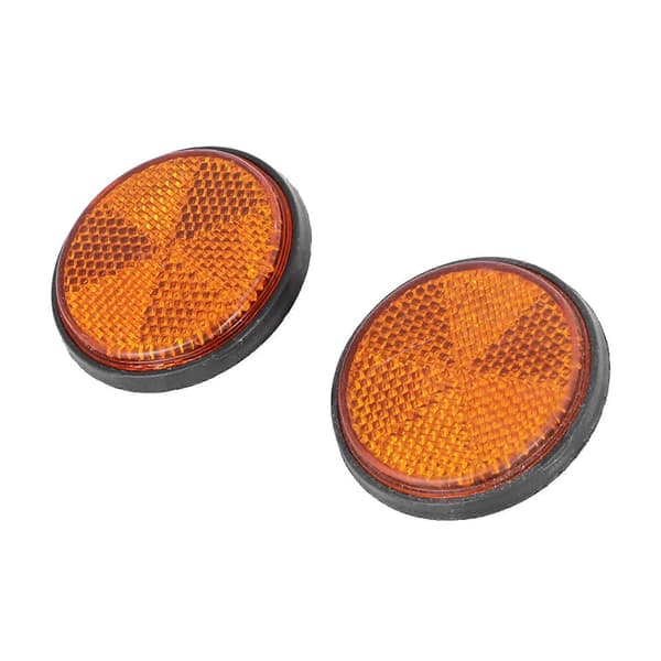 2 stk Runde Reflektorer Universal Motorsykkel Sykkel Rød Reflektor PMMA Materiale