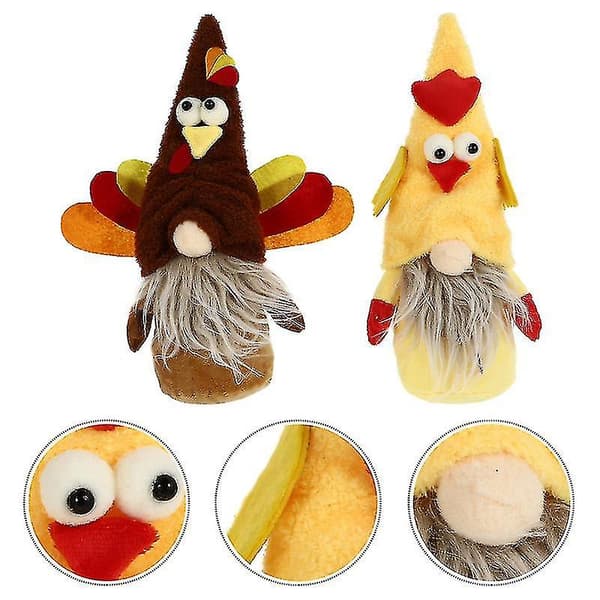 2 stk. Thanksgiving nisse dukker