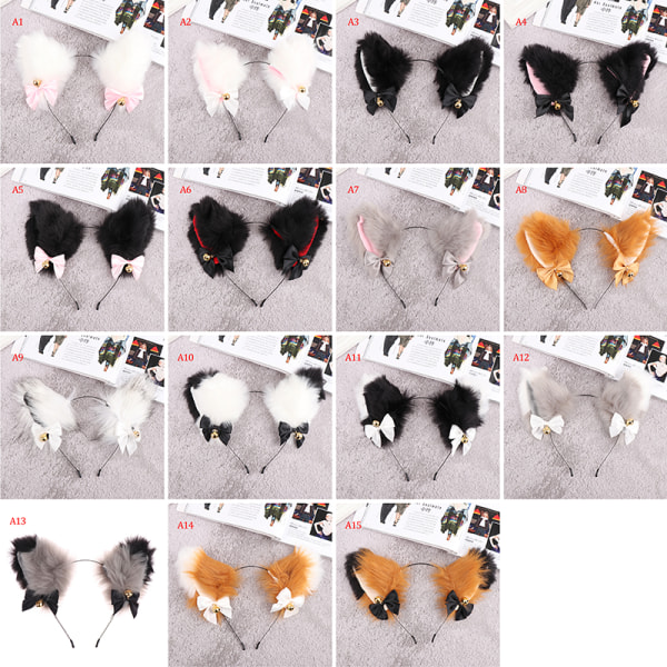 15 färger Vacker maskerad Halloween kattöron Cosplay Bow T A3