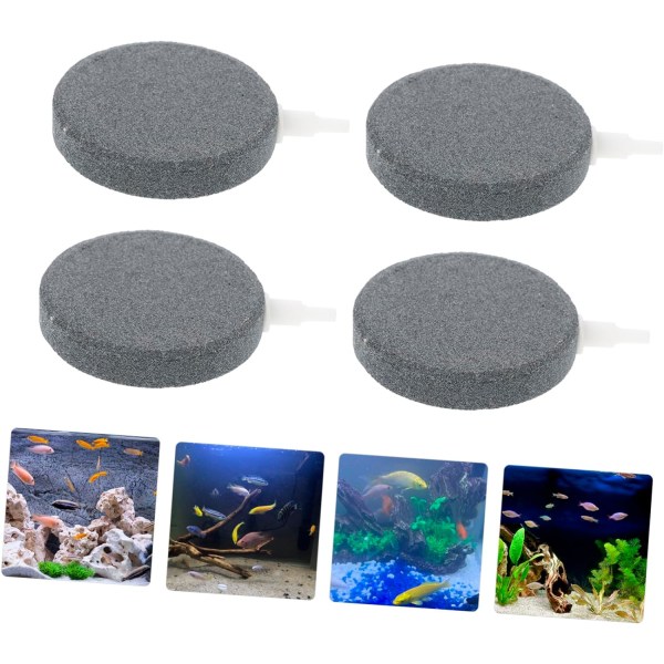 4 stk oksygenert Bubble Stone Luftbobler Luftdiffusor Oksygendiffusor Akvarielufting for akvarieluft for akvariefisk