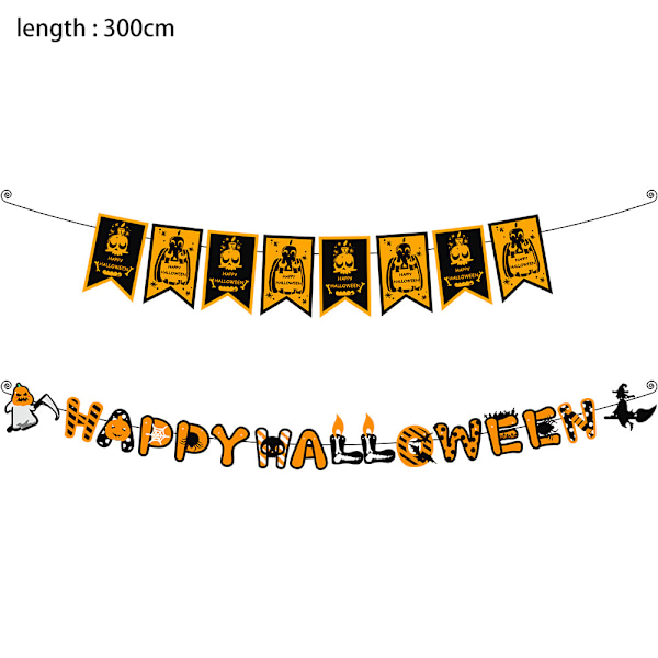 Halloween festdekorationer, skrämmande födelsedagsbanner för E