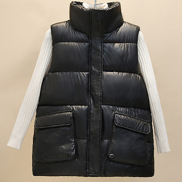 Pojkar Flickor Puffer Dunvästar Toddler Barn Zip Ärmlös jacka blue L