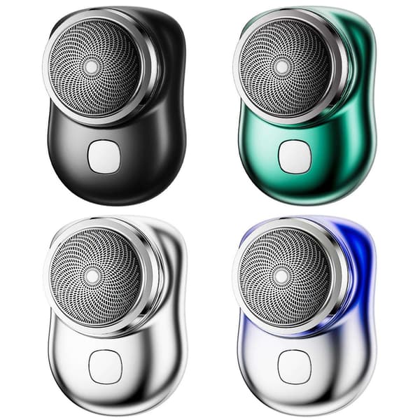 Mini Electric Rakapparat Skäggtrimmer Razor Rakapparat USB Access Present green