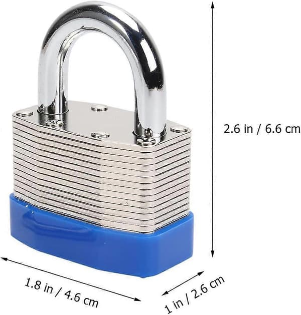 1 stk digital hengelås for husholdningsbagasje - Firesifret passordhengelås (Blå)