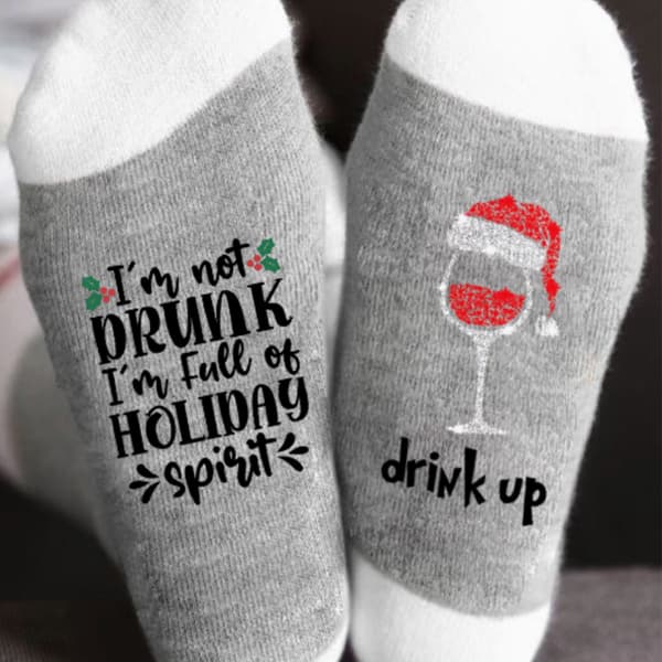 Julbrev Fluffiga sängstrumpor Winter Warm Lounge Xmas Gift white